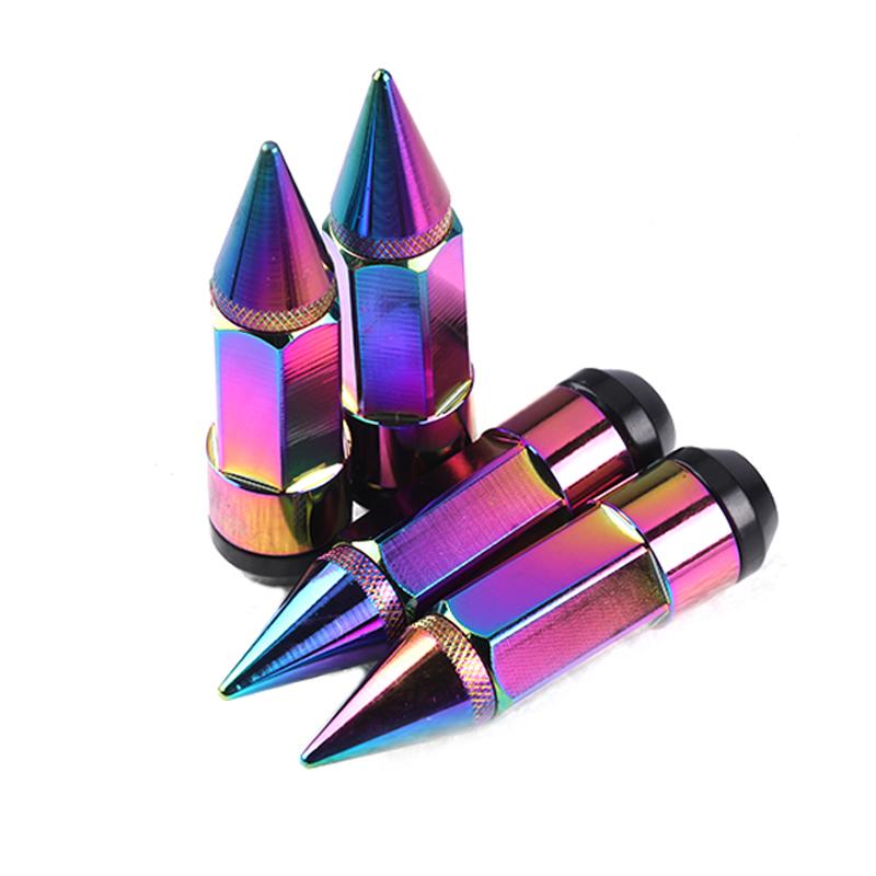 Racing Composite Nut Anti Theft Alloy Aluminum Lock Wheel Lug Nut Bolt With Spikes 80mm