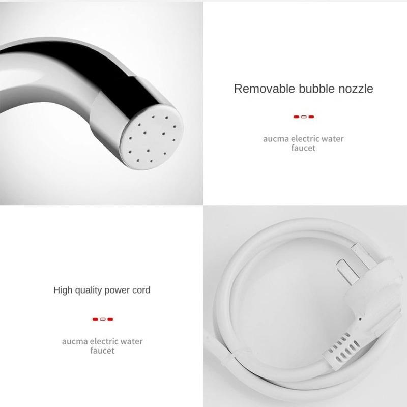 220V electric water heater faucet with LED digital display and 360 degree rotation