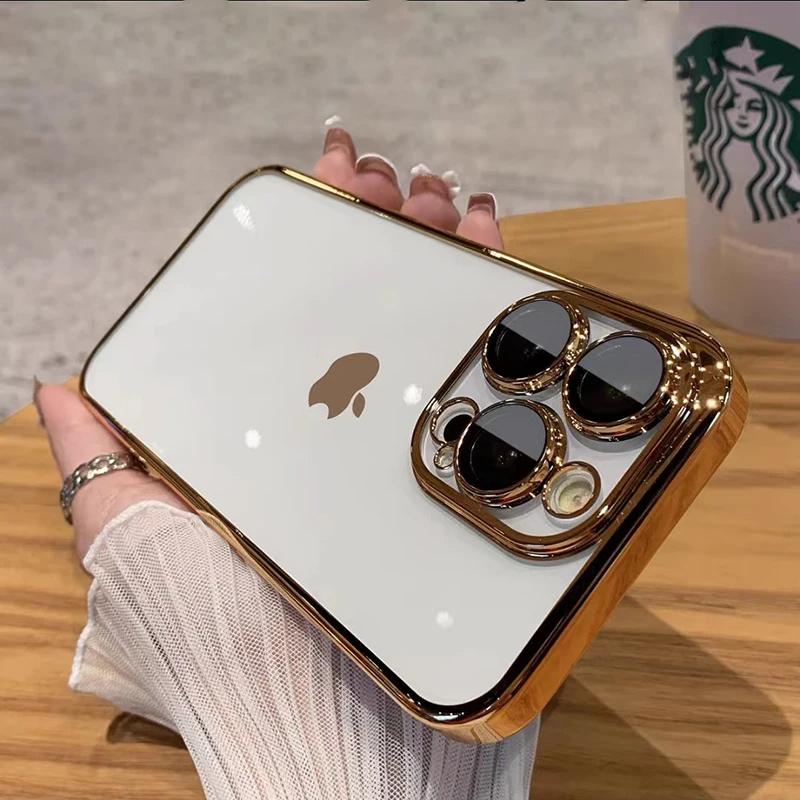 

Силиконовые противоударные чехлы с прозрачным покрытием для iPhone 15 14 13 12 11 Pro Max Plus, прозрачный чехол-бампер, аксессуары For iPhone 14 Pro