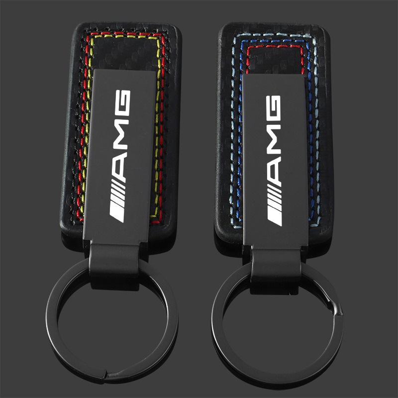 Car Emblem Key Chain Suede Keyring LOGO Gift For Mercedes Benz AMG W204 W205 W203 W211 W212 W213 W201 W210 W124 W126 W140 W168 RQ2