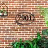 Metal Wall Art Sculpture Custom House Number Rustic Floral Sign Entryway Address Plaque Personalized Gift
