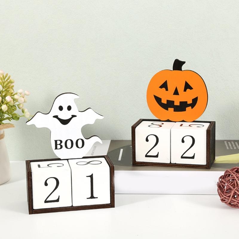 Stylish Halloweens Party Countdown Calendar Sturdy Wood Decoration for Festival Atmospheres in Homes and Schools