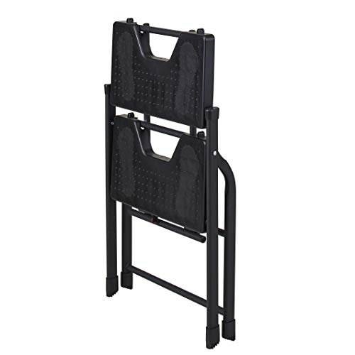 [BLKP] Pearl Metal Folding Step Stool, 2-Step Compact Ladder, Limited Edition, Black, BLKP, N-7727