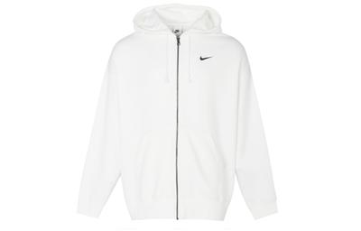 Damen Kapuzenjacke mit Reißverschluss und Fleecefutter Weiß DD5635-100