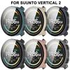 PC+Tempered Protective Case Anti-Scratch Full Coverage Screen Cover Bumper Protector Shell for Suunto Vertical 2 Watch Frame