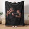 1pc 2PacHip Hop Blanket Soft Lightweight All Season Multi Purpose Throw for Sofa, Bed, Office & Picnics, French Style with Iconic Album Art & Quotes