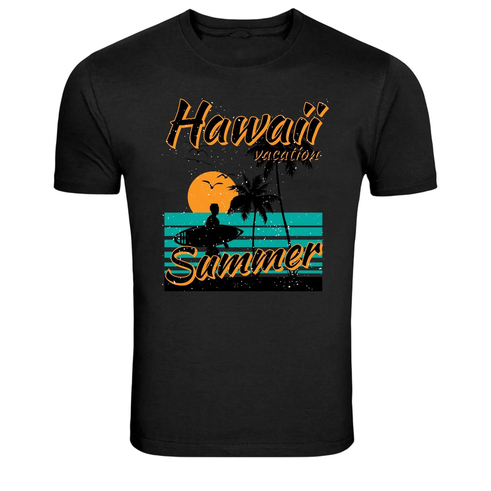 Hawaii Vacation Summer Surf Beach Graphic T Shirt Tropical Tee XXL