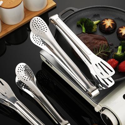 Stainless Steel Steak Clip Food Tongs Non Slip Barbecue Kitchen Baking Multi Functional Food Bread Clip Meal Folder Cooking