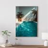 Modern Italian Lemon Orange Seaside Beach Waves Arc Swimming Pool Landscape Posters Canvas Painting Wall Art Pictures Home