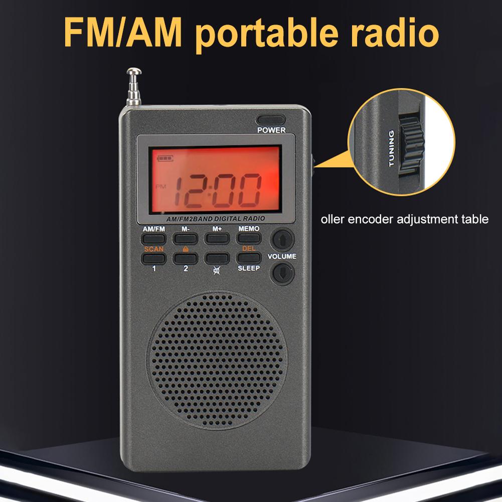 Outdoor Emergency Radio AM FM Portable Radio Alarm Clock Sleep Timer Digital Radio Great Reception Battery Operated for Survival