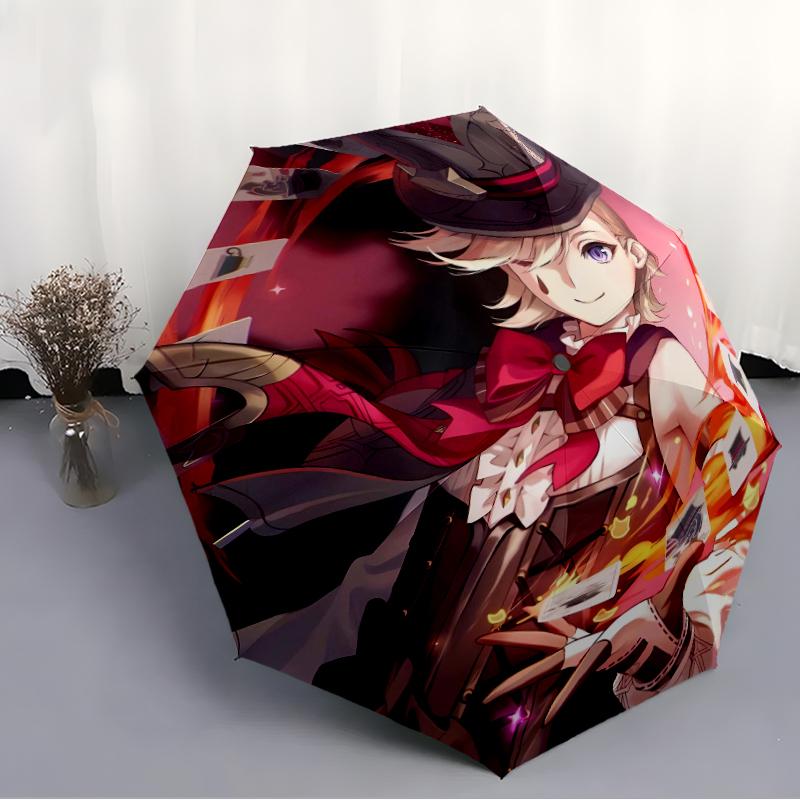 1pc Genshin Impact Lyney1 Umbrella, Sun Protection, And UV Shielding. It Has Eight Sturdy Ribs for Outdoor Use And Perfect Gift