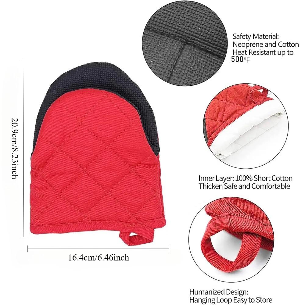 Guanti da forno antiscottatura resistenti al calore antiscivolo per forno microonde, spessi per barbecue, cottura al forno, accessori da cucina