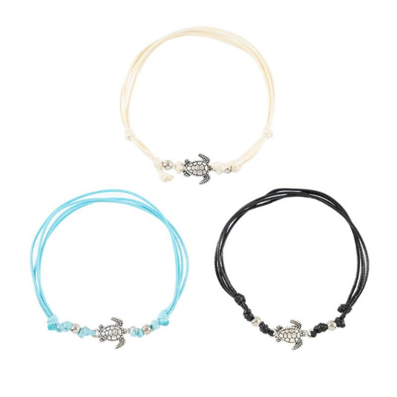 Women's Double Bohemian Heart Anklet - Layered Summer Beach Foot Chain, Love Personality Ankle Bracelet