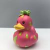 Cartoon Watermelon Duck Statue Decorative Duck Ornament Dragon Fruit Duck Figurine  Office Decor