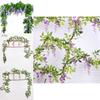 Lifelike 2x Artificial Wisteria Flower Vine With Stunning Colors For Home Decor