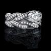 Fashion 1 Pair Engagement Diamond Fashion Jewelry Rings Size 5-12 Couple Gemstone Personality Double Layer Wedding