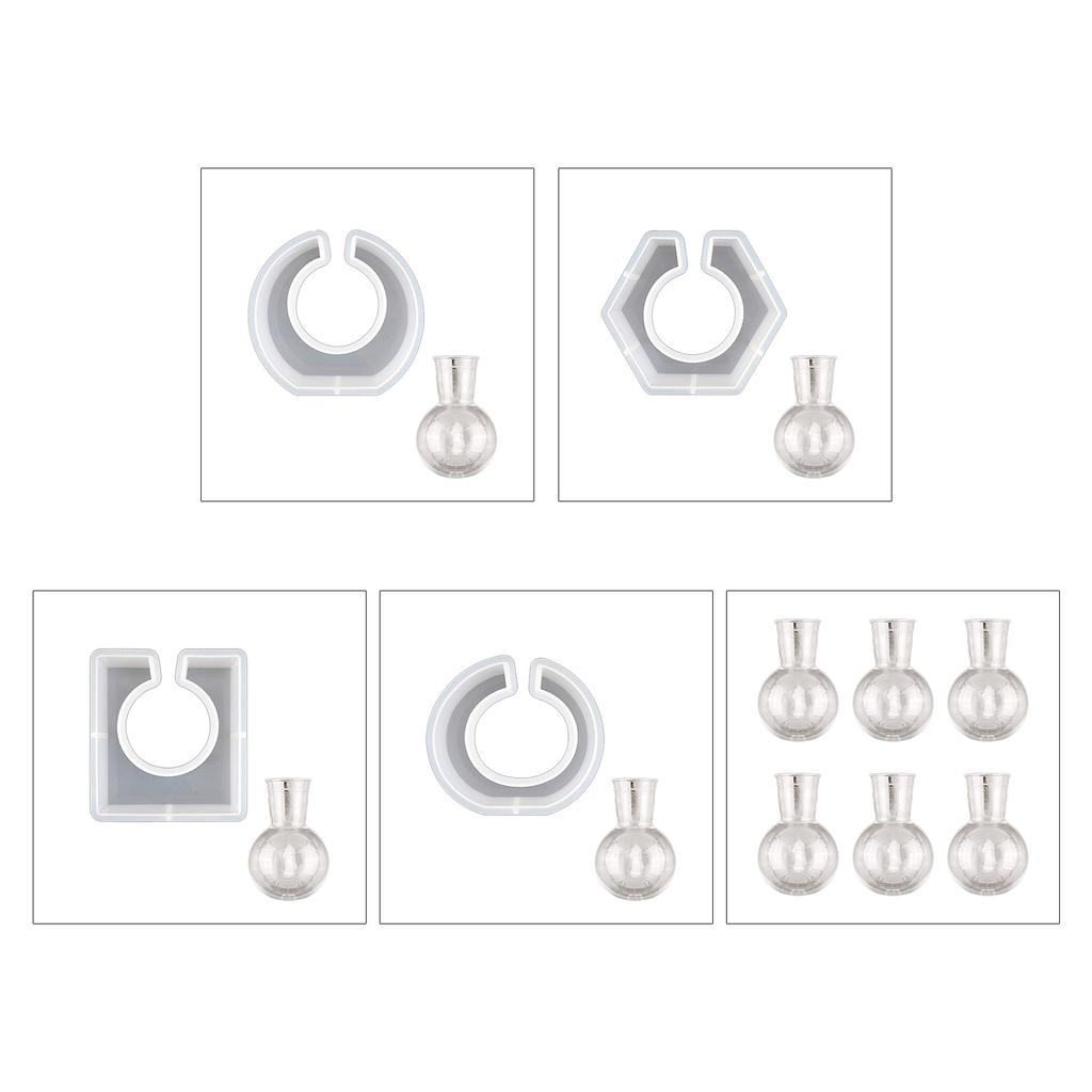 Round Shaped Epoxy Resin Molds for Vase Plant Propagation Station Hydroponic Flower Vase Silicone Mold DIY Epoxy Casting