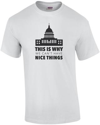 Deshalb können wir nichts Schönes haben - Politisches T-Shirt