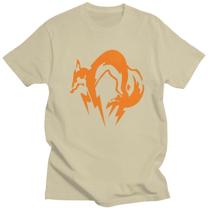 Custom Metal Gear Solid Fox Logo Tshirt for Men Short Sleeve Leisure T Shirt Video Game Tshirts Loose Fit 100 Cotton Tees Gift
