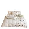 Class A Mother & Baby Thickened Coral Fleece Panda Bedding Set - Winter Four-Piece Double-Sided Warmth