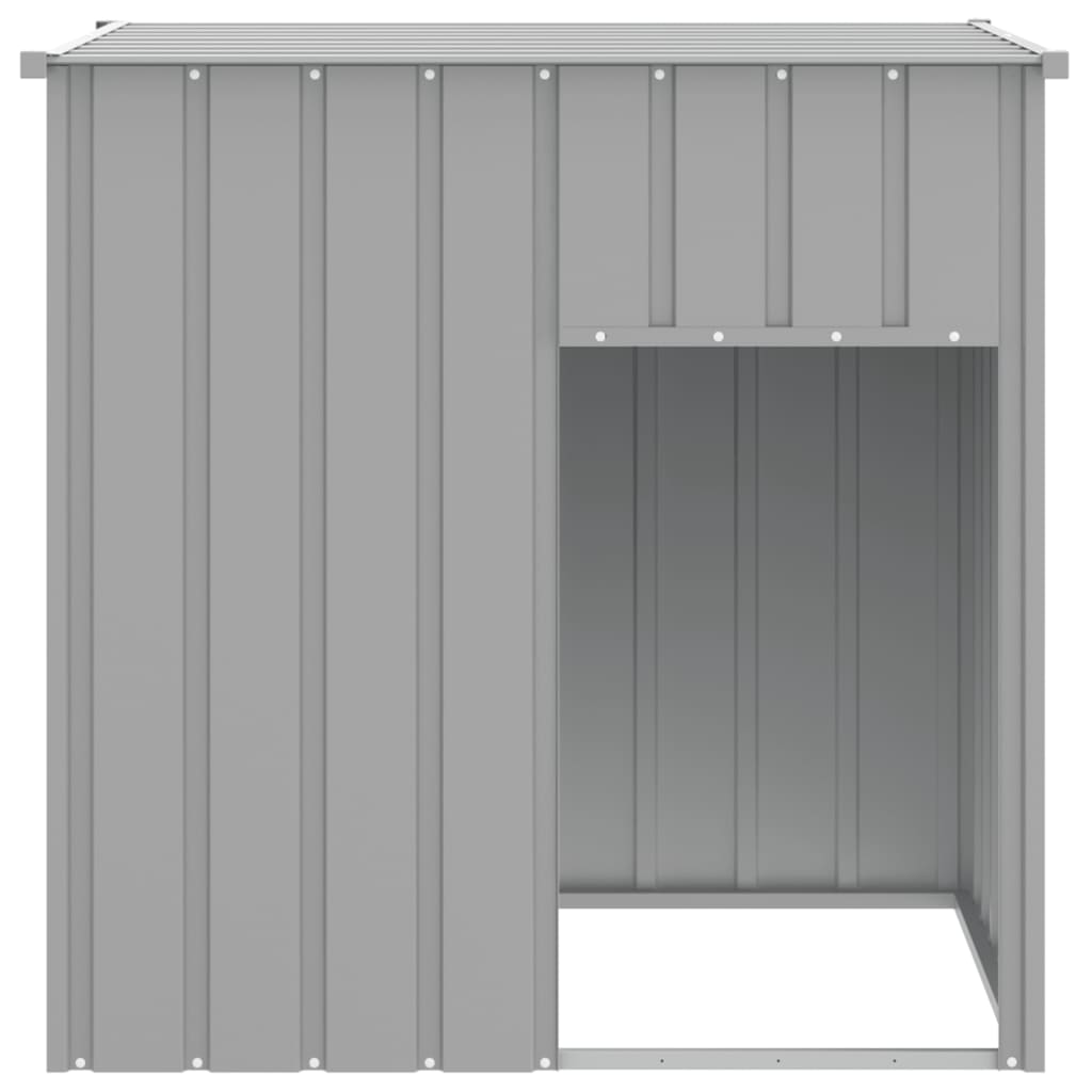 Vidaxl Hundebett Buda, Mit Dach, Grau, 110X103X109 Cm, Stahl