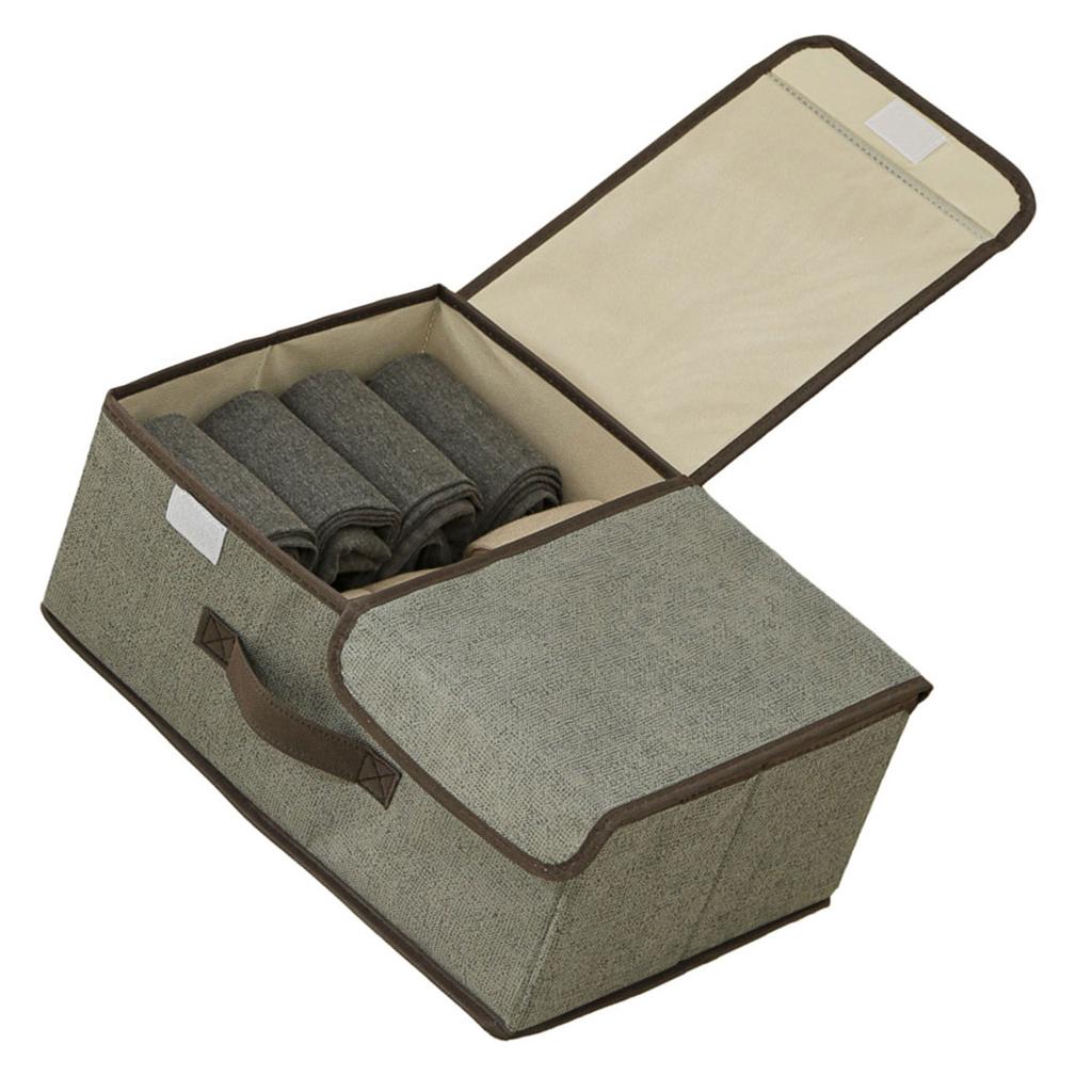 Foldable Fabric Storage Box With Breathable Nonwoven Design Large Capacity Multi Compartment Organizer For Home Clothes Organization