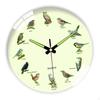 12 inch Bird Pattern Luminous Wall Clock Battery Operated , Easy Night Reading for Bedroom Silent