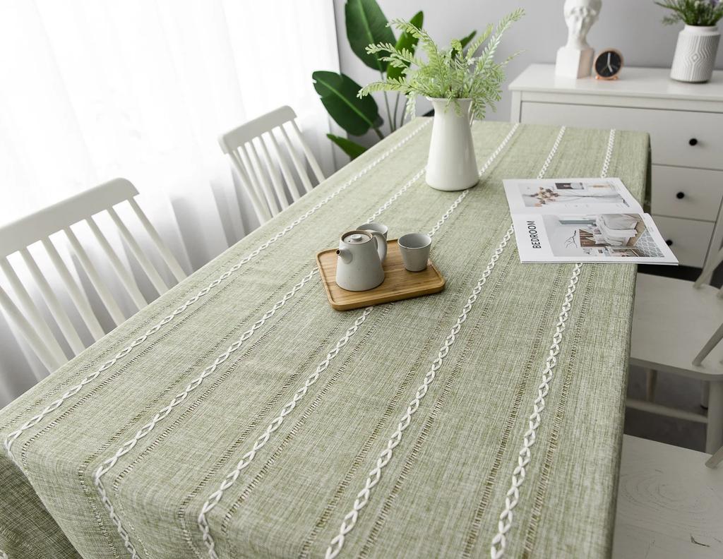 Rectangle Dust-Proof Table Cover,Hollow-Carved Jacquard Weave Tablecloth,For Home Kitchen Dinner Home Party Tabletop Decoration