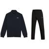 Li Ning Solid Color Brand Logo Knitted Casual Sports Suit Men Suits Black AWDT959-1+AKLT647-1