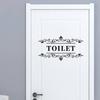 Ms8492 Creative Hand-Painted English Pattern Door Sticker Bathroom Bathroom Background Home Decoration Sticker, Large Quantity Can Be Negotiated