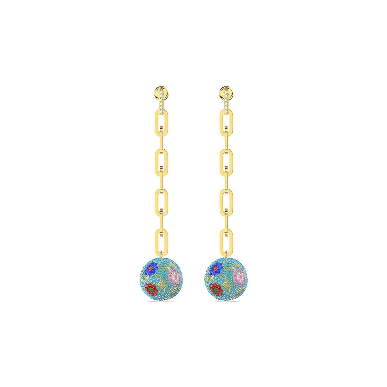 Swarovski Flower Of Fortune Earrings Women earrings Gold 5599486 Gold Plated