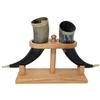 Viking Drinking Handmade Natural OX Horn Cup for Ale, Beer, Mead, Wine | 12 Inch | 100% Leak Free | with Beautiful Wooden Stand (Set of 2)