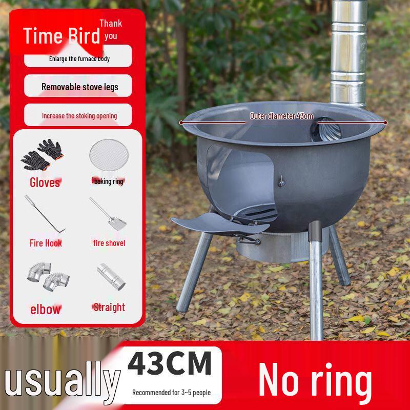 Shinja Outdoor Heavy-Duty Integrated Wood Stove