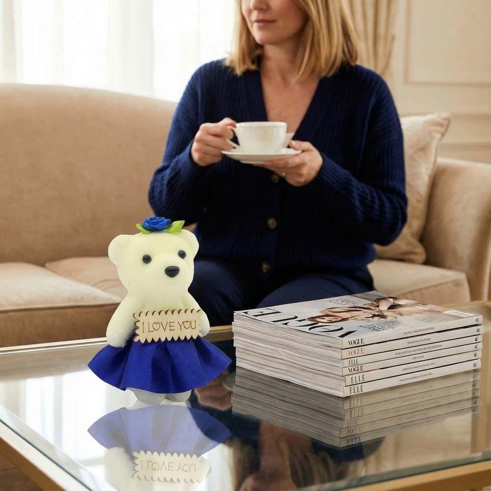 10 adet/takım Peluş Bebek Ayı Peluş Köpük Oyuncaklar Köpük Ayı Karikatür Buket Bebek Sevgililer Günü