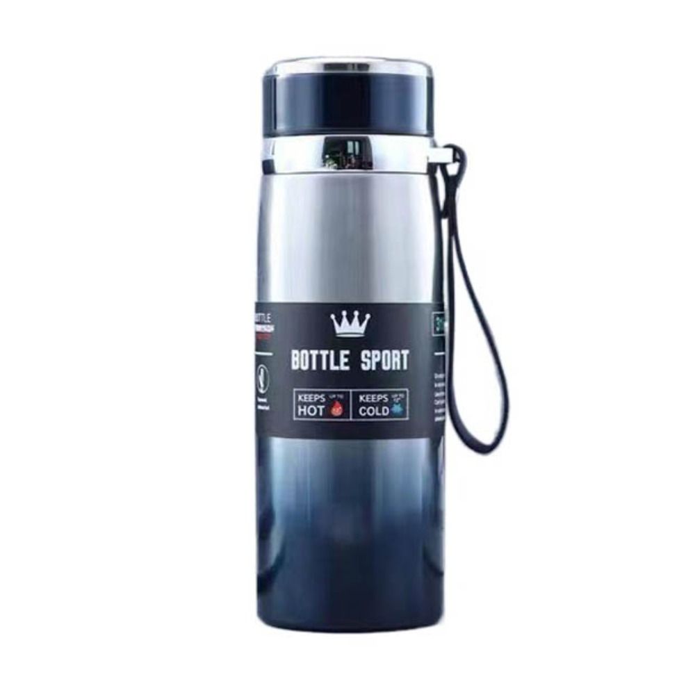 

Термос для воды 1000 мл, большая емкость, двухслойная термокружка, нескользящее дно с веревкой для подвешивания, термос