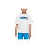 Coral Reef Letter Print Loose Round Neck Short Sleeve T-Shirt Kids Tops White FQ0635-100