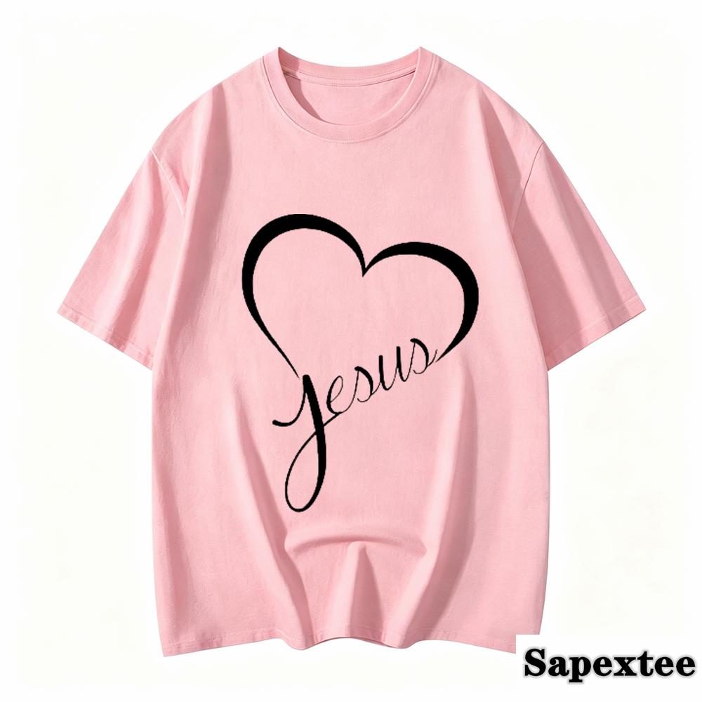 New Hot Christianity Jesus Love Print TShirts Unisex Summer Casual TShirts O Neck ShortSleeved TShirts Fashion Shirts Tee