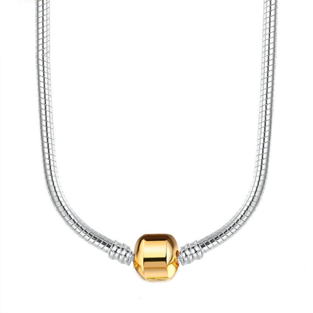 

45cm Threaded Snake Chain Necklace Trendy Elegant Design for Ladies Fashion Accessory