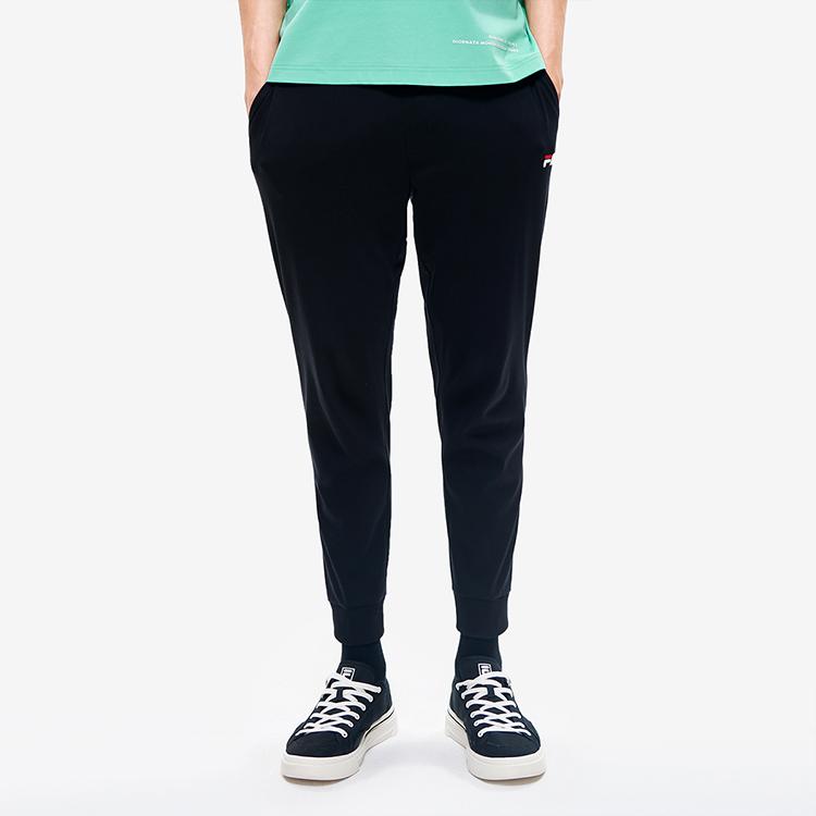 New FILA Knitted Sweatpants Men's Jet Black F11M228605FBK