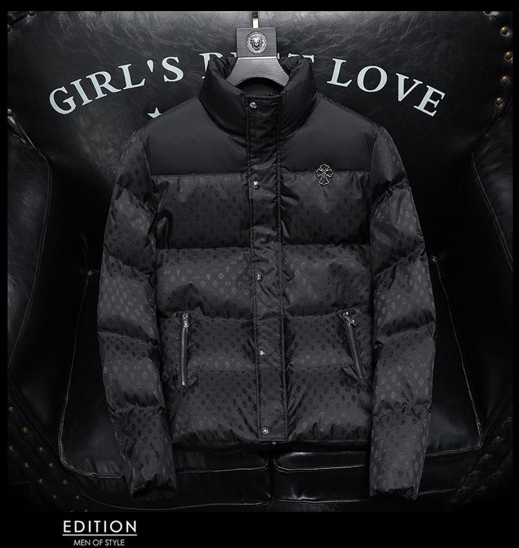 2025 European Men's Trendy Winter Down Jacket with Stand Collar