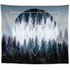 Wall Hanging Tapestry Psychedelic Nature Mountain Seascape Fog Forest Landscape Printed  Living Room Bedroom Home Decor