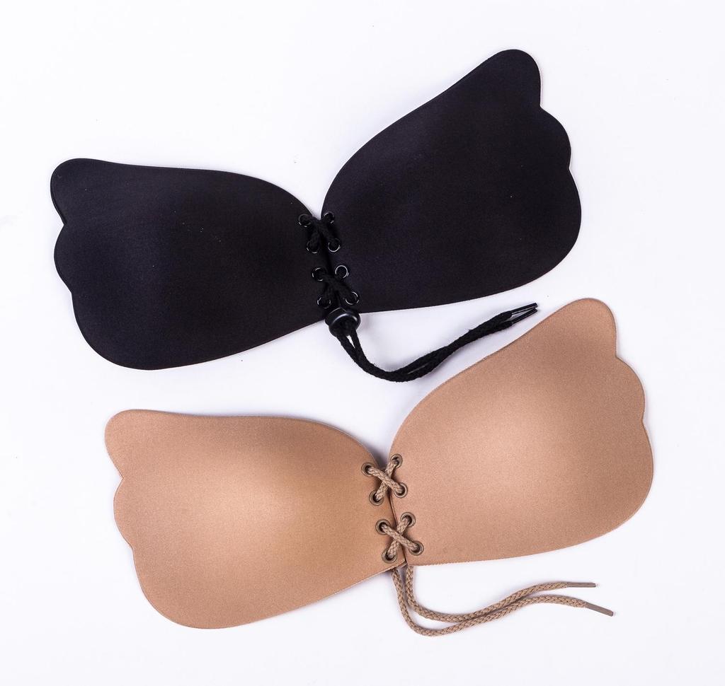 Wings Lala Goddess Strapless Silicone Push-Up Seamless Bra with Invisible Nipple Covers