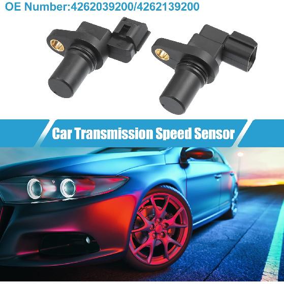 Car Transmission Speed Sensor No.4262039200/4262139200 for Kia New Sportage 2006-2010 Plastic Black 2 Pcs