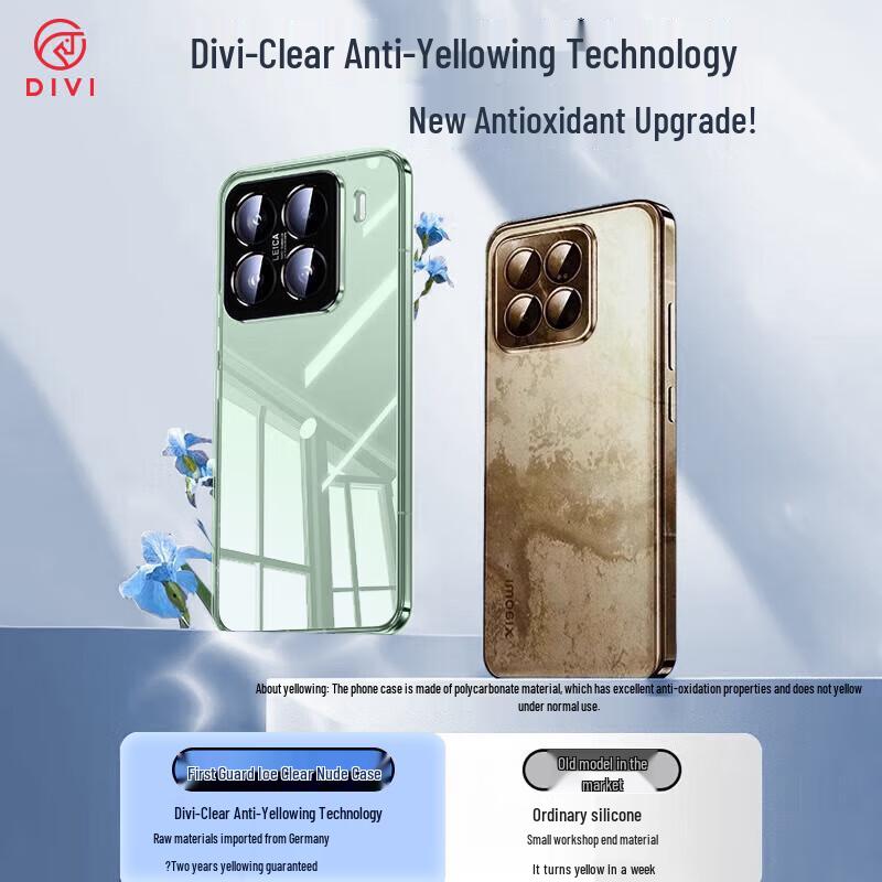 DIVI Ultracienkie Przezroczyste Etui Antywstrząsowe na Telefony Xiaomi