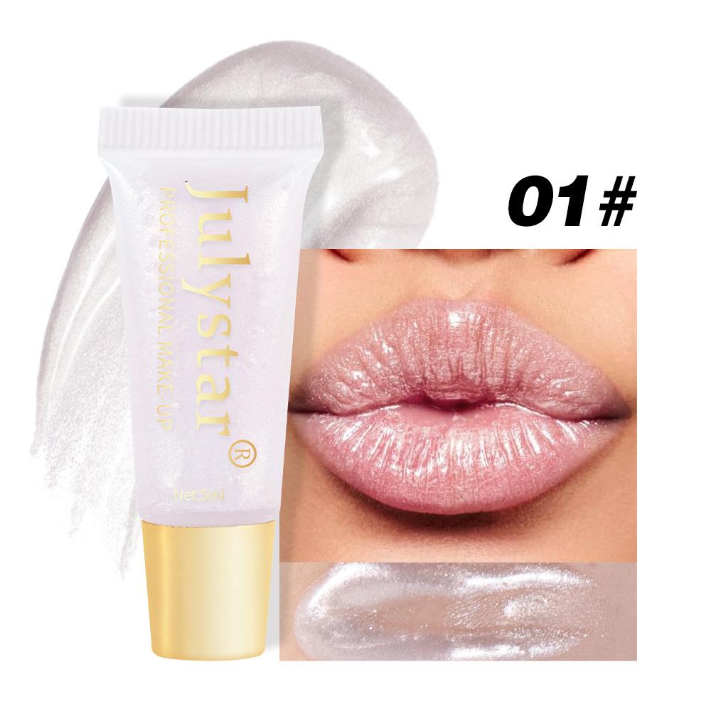 Long-lasting waterproof pearlescent lip gloss, moisturizing and moisturizing, natural water gloss, Dudu lip makeup 5ml