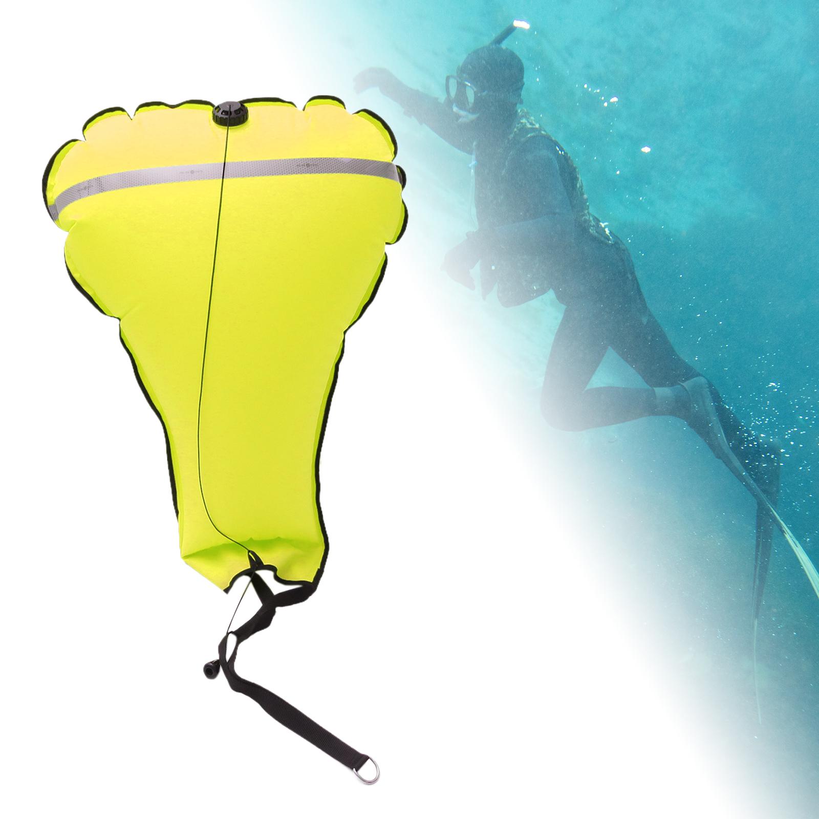 

Lift Bag 140lb with Valve Dive Gear Scuba Diving Float Buoy Replacement for Water Sports Diver Underwater Freediving Adults флуоресцентний жовтий колір