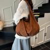 New Suede Tote Bag Women's Retro Matte Shoulder Bag High-end Large-capacity Commuting Versatile Shopper Handbags