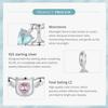WOSTU 925 Sterling Silver Bear Charms Baby Bottle Set Pendant Fit Original Bracelet for Graduation DIY Jewelry Wishes Gifts