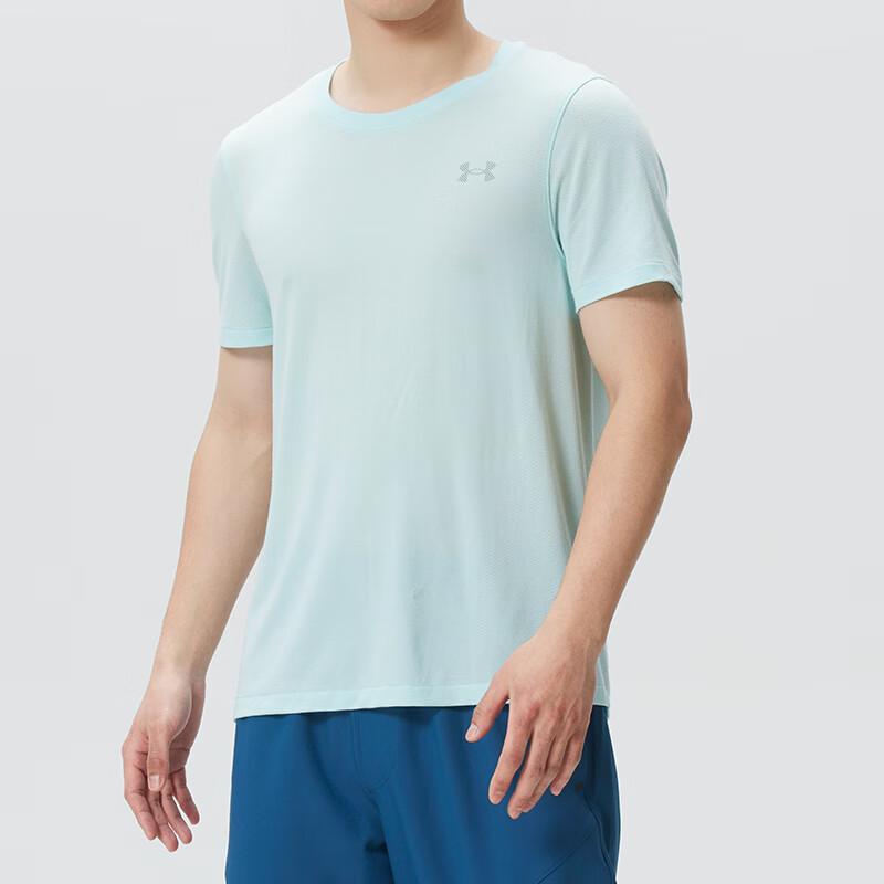 Under Armour Breathable Round Neck Short Sleeve Fitness Shirt Men tops 6009520-703