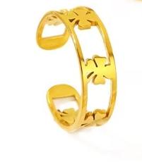 Wholesale High End Waterproof Three-dimensional M Letter Hollow Stainless Steel Finger Ring Trendy for Women Personalize Jewelry